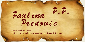 Paulina Predović vizit kartica